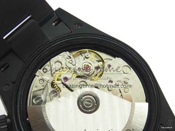 Crystal Bracelet on A7750 Black Edition Rainbow PVD Blaken Best Bezel Dial VR PVD Daytona V2 1226